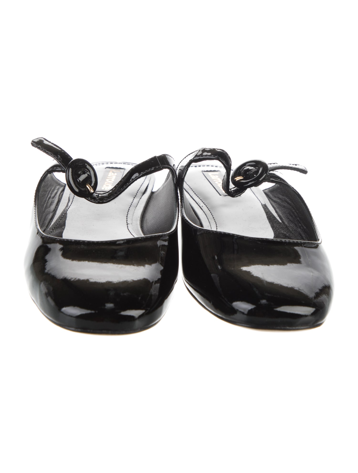 Larroude Patent Leather Mules